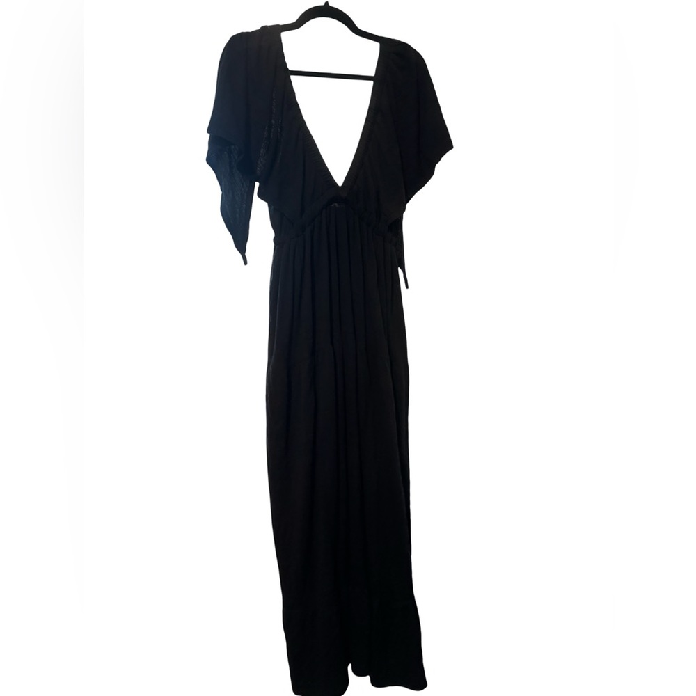 Free People LaLa Maxi Dress, Black, Large